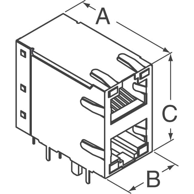 0833-2X1T-33-F Bel Fuse Inc.  Conectores modulares con imanes